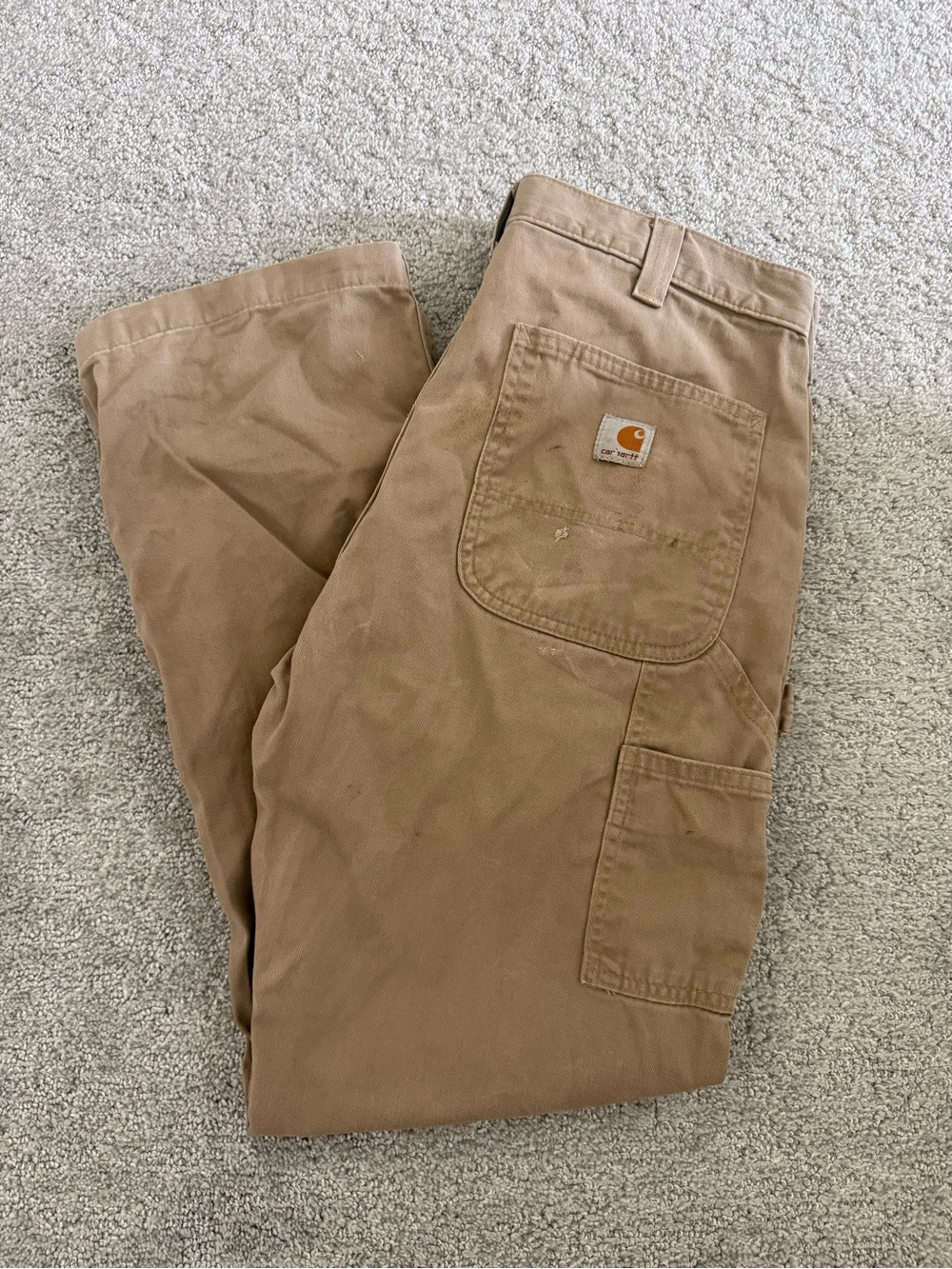 Carhartt Men’s B324 Relaxed Fit Carpenter Work Pants 34x30 Tan Brown